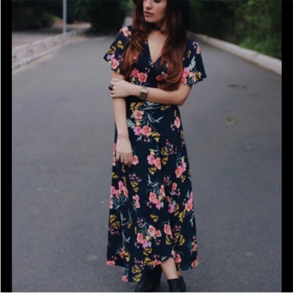 Vintage Country Romance Praire Maxi Floral Dress